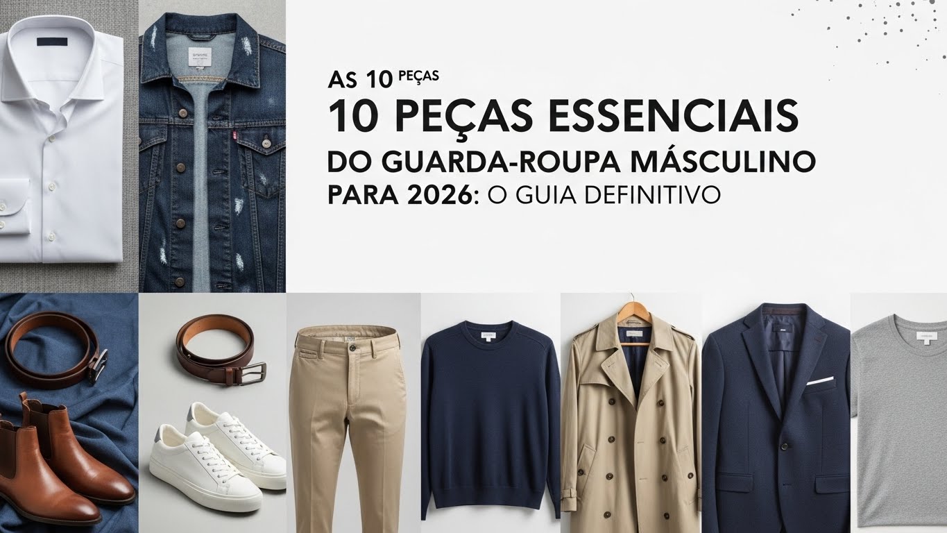 As 10 Peças Essenciais do Guarda-Roupa Masculino para 2026: Guia Definitivo