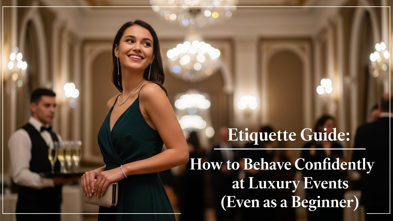 Guia de Etiqueta: Como se Comportar com Confiança em Eventos de Luxo (Mesmo Sendo Iniciante)